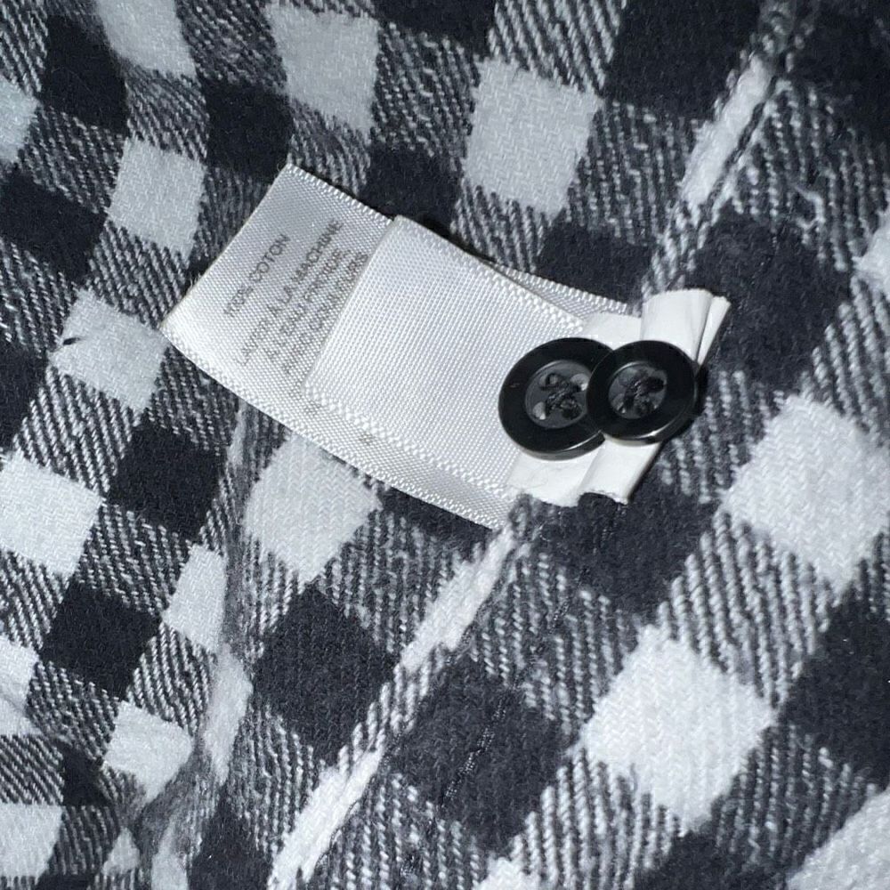 The Rail, Black & White Checked Button Up Plaid F… - image 8